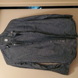 Boys long sleeve blue casual shirt